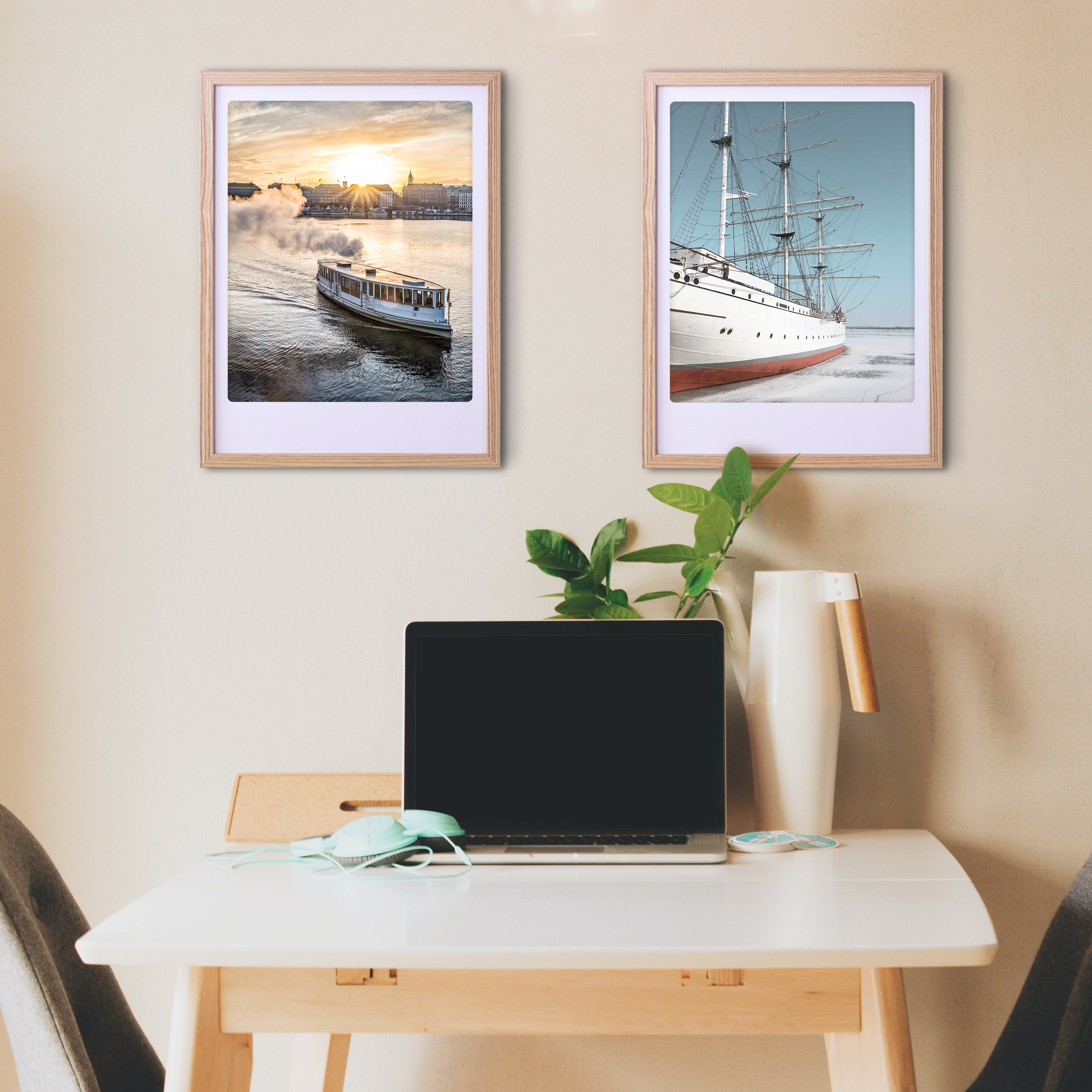 pickmotion-art-poster-sail-with-me-mit-echtglas-rahmen image 2