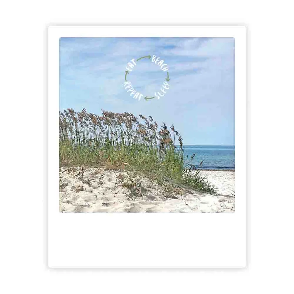 pickmotion-postkarte-eat-beach-sleep-repeat image 1