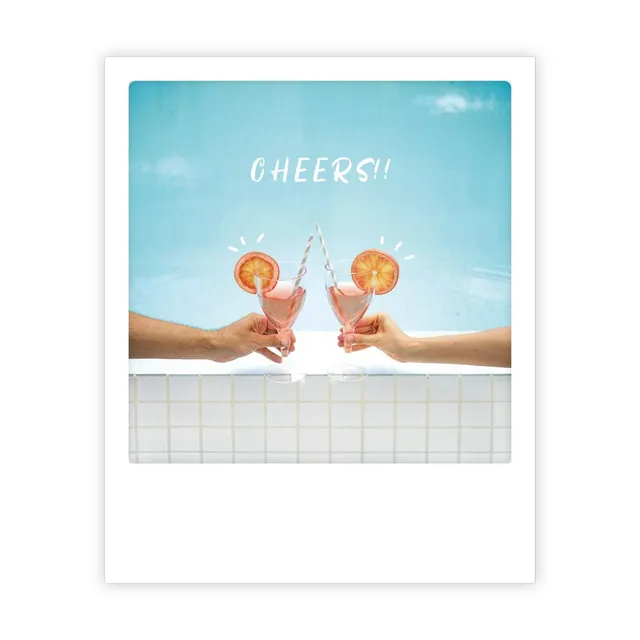 pickmotion-postkarte-cheers-sofortbild-stil image 1