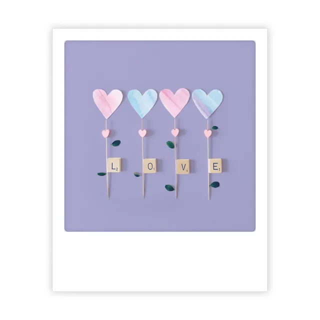 pickmotion-postkarte-purple-love-im-sofortbild-stil image 1