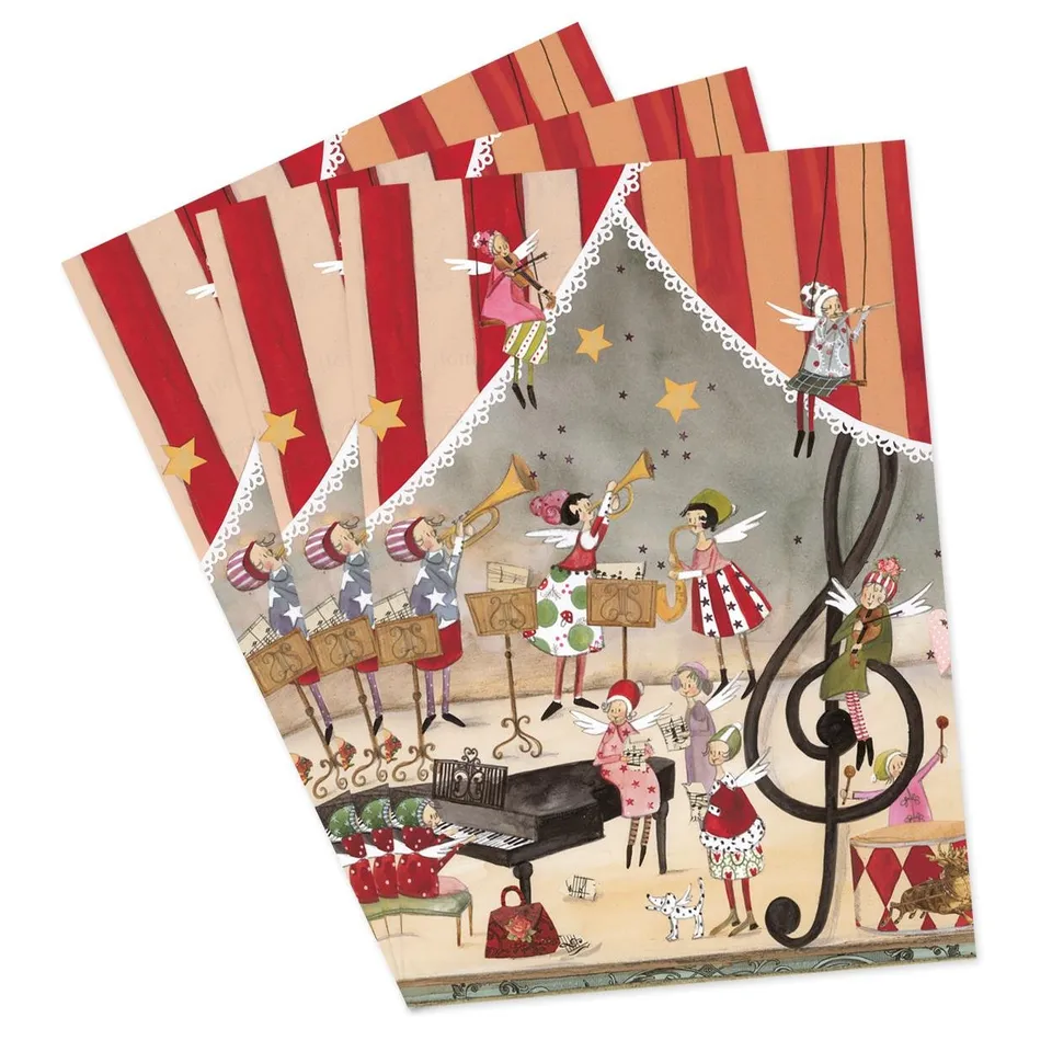 gr-tz-verlag-weihnachtskarten-3er-set-weihnachtskonzert-silke-leffler image 1