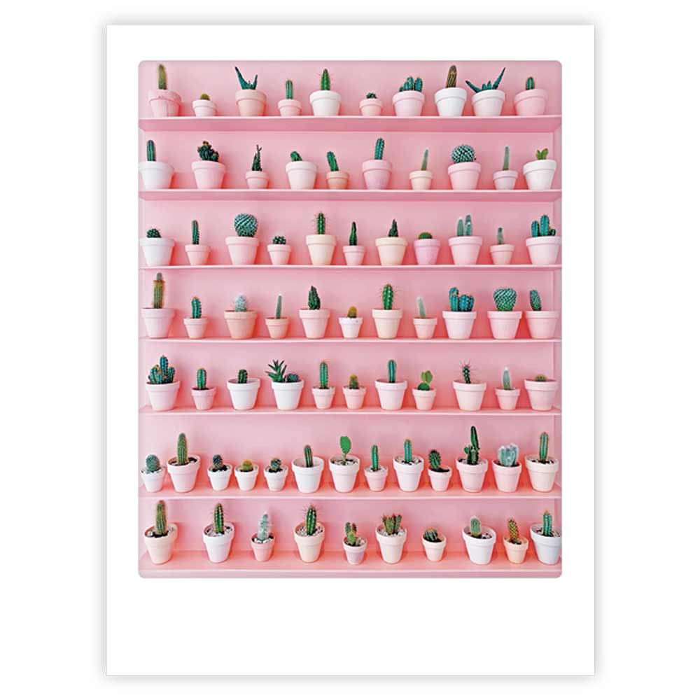 pickmotion-art-poster-cactus-wall-mit-echtglas-rahmen image 1