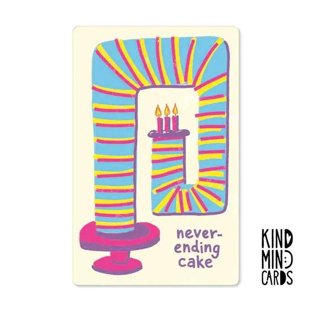 pickmotion-never-ending-cake-kind-mind-cards-neon-designkarte image 1