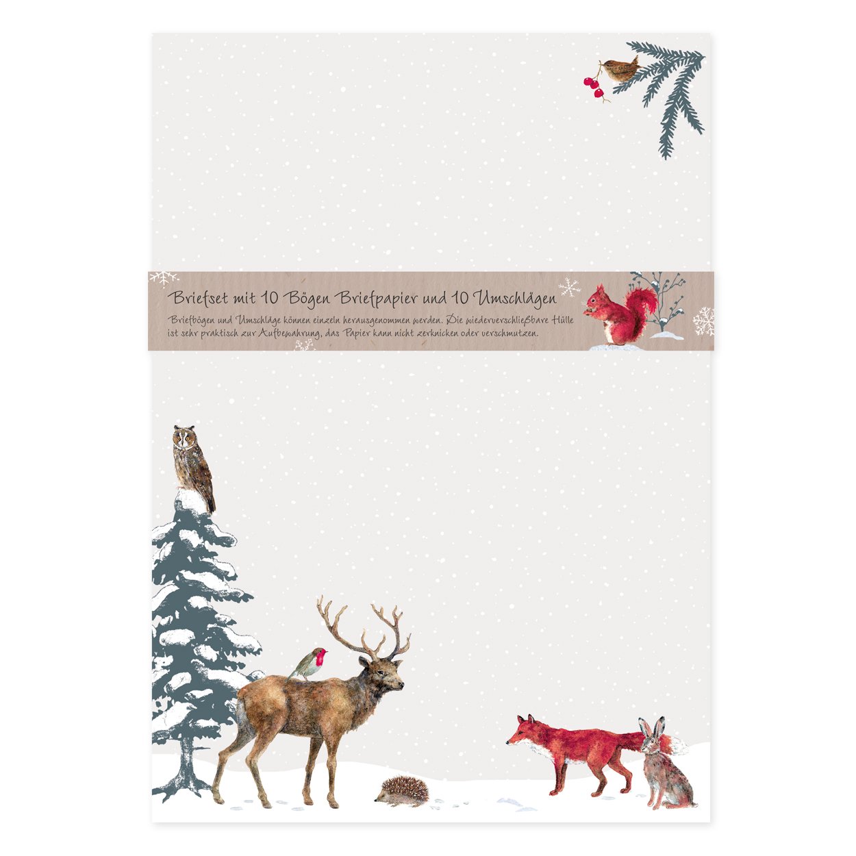 gr-tz-verlag-briefpapier-set-weihnachtswald-din-a4-mit-umschl-gen image 1