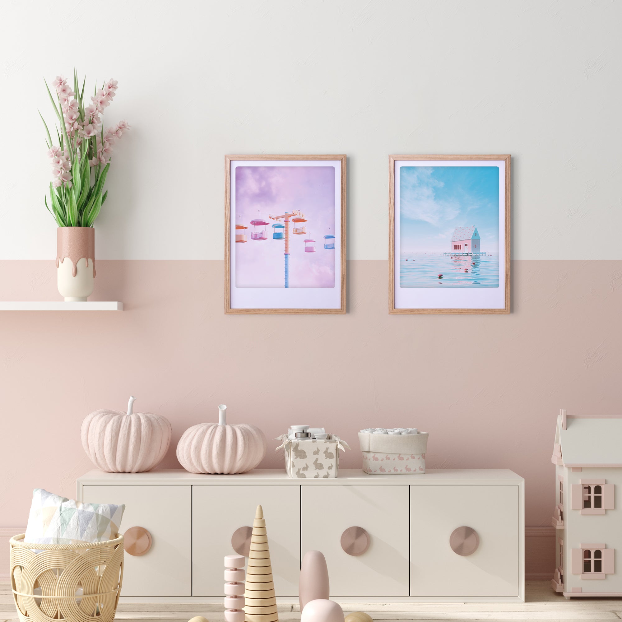 pickmotion-gondola-to-your-dreams-art-poster-mit-echtglas-rahmen image 2