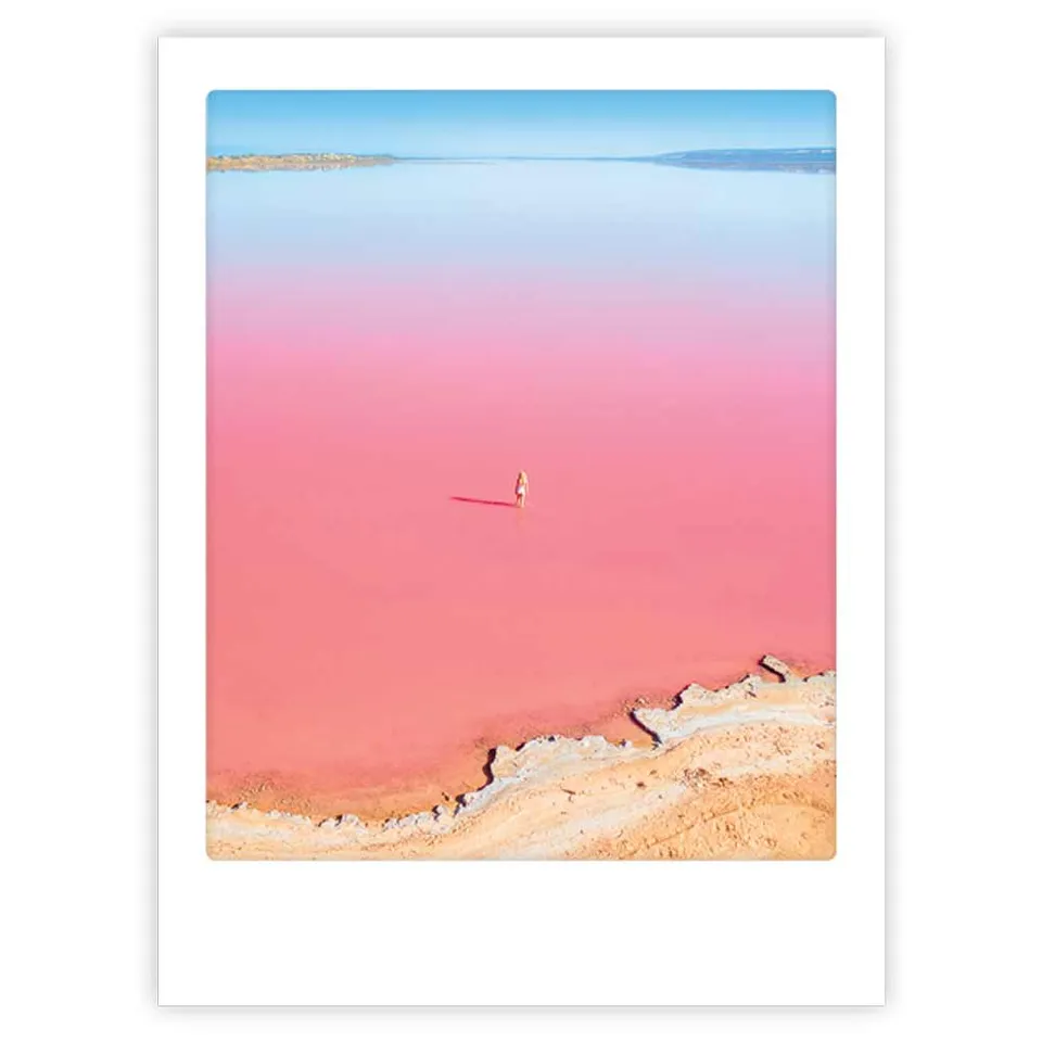 pickmotion-art-poster-pink-sea-mit-echtglas-rahmen image 1