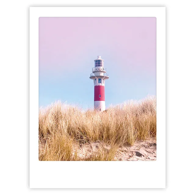 pickmotion-sunset-lighthouse-art-poster-mit-echtglas-rahmen image 1