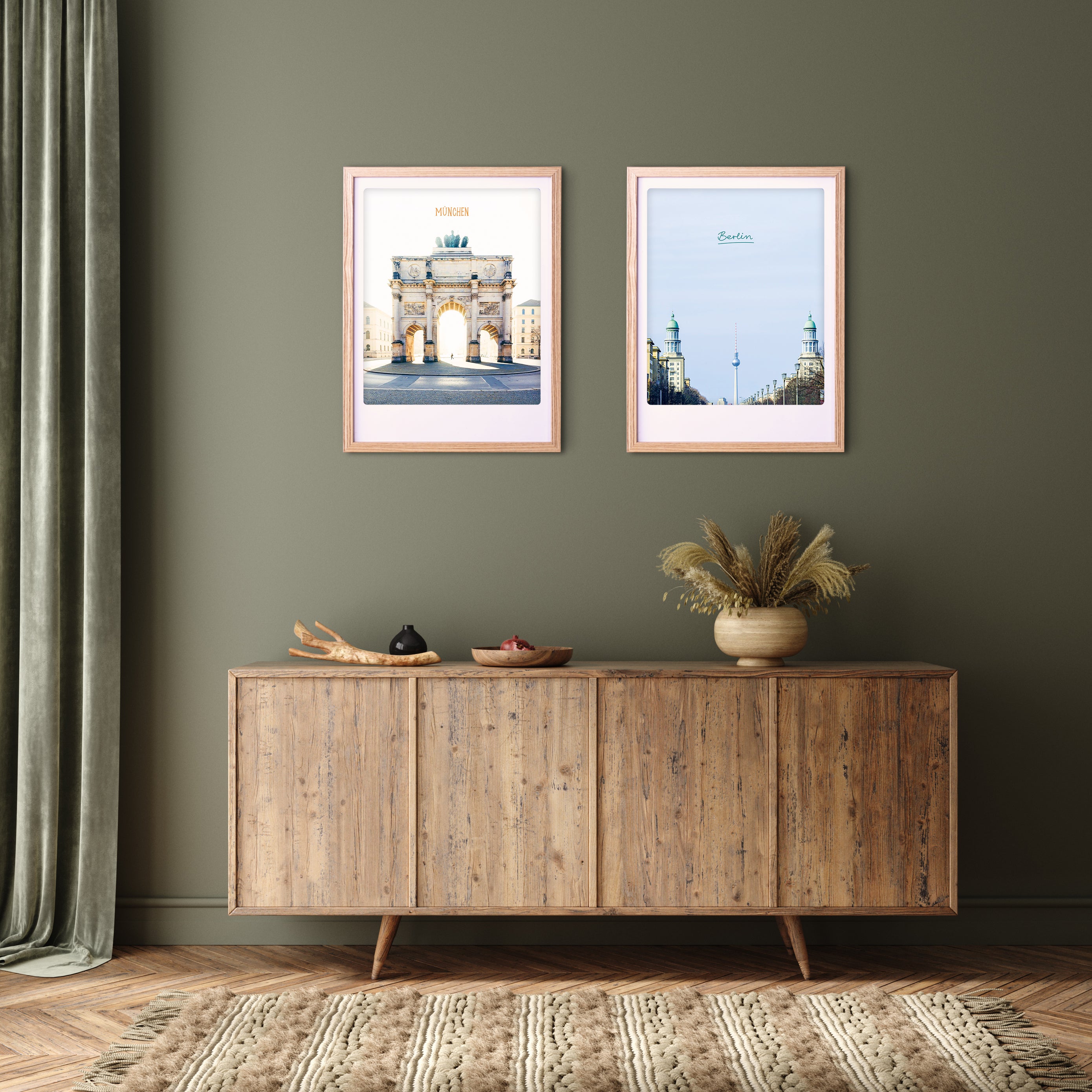 pickmotion-towers-of-berlin-art-poster-mit-echtglas-rahmen image 2