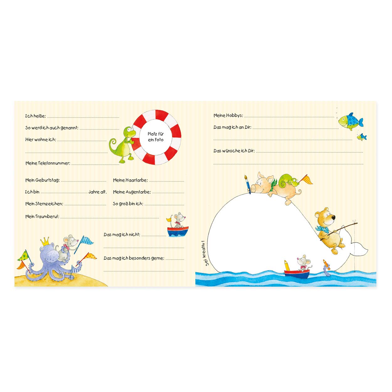 gr-tz-verlag-freundebuch-kindergarten-und-schule-tiermotive-hardcover-17-x-16-cm image 4