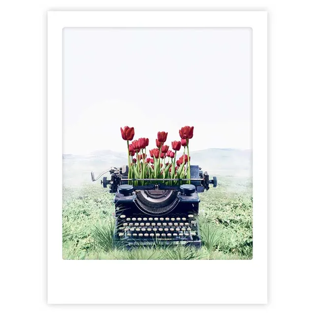 pickmotion-art-poster-written-with-love-schrift-wandbild-mit-echtglas-rahmen image 1