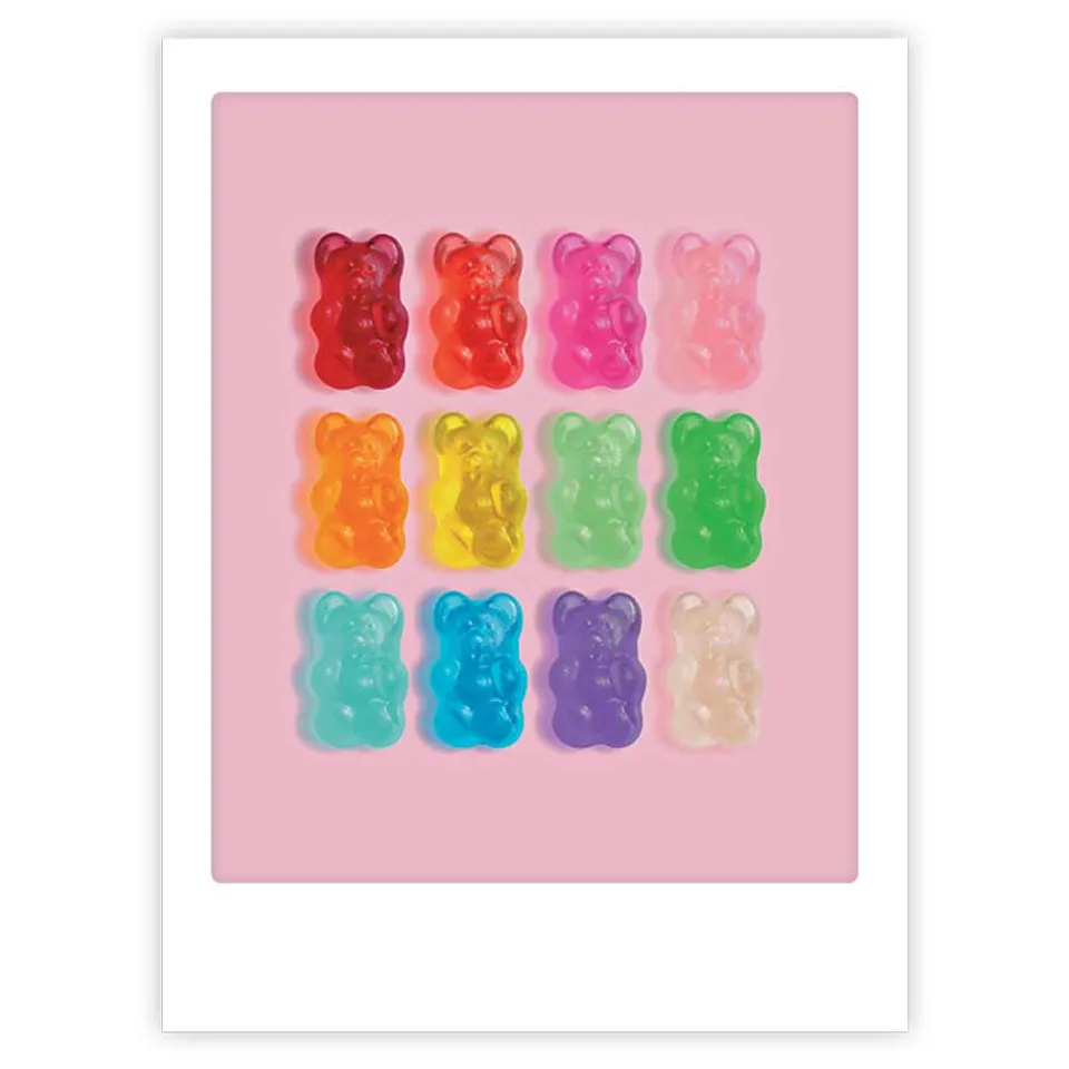 pickmotion-gummi-bear-art-poster-mit-echtglas-rahmen image 1