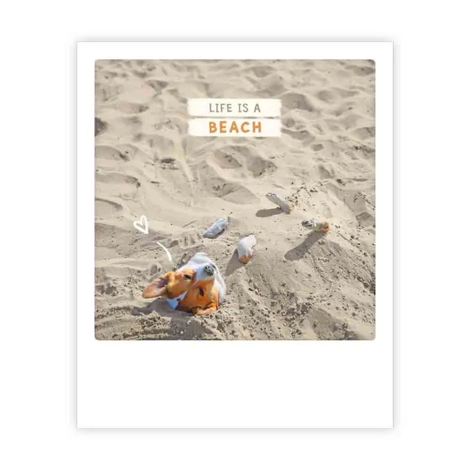 pickmotion-life-is-a-beach-postkarte-im-sofortbild-stil image 1