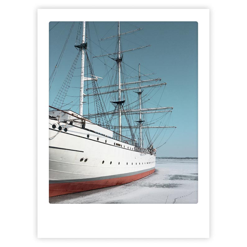 pickmotion-art-poster-sail-with-me-mit-echtglas-rahmen image 1