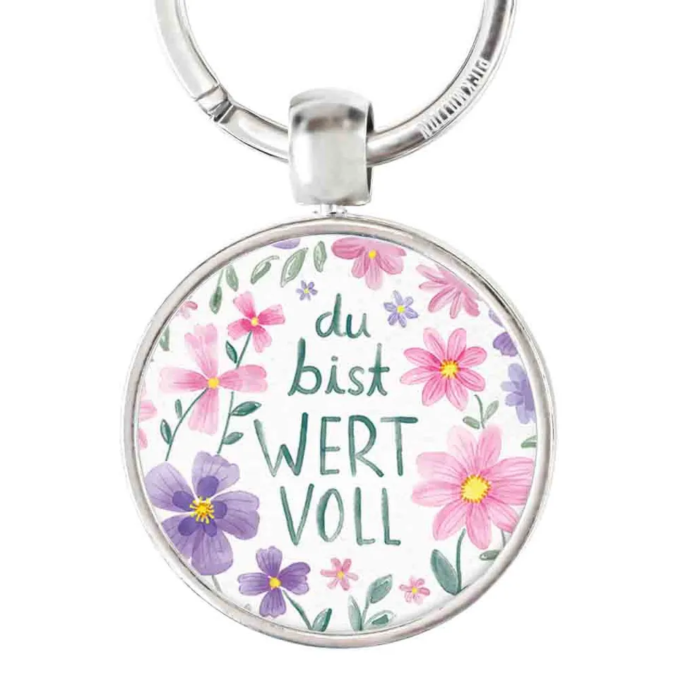 pickmotion-du-bist-wertvoll-schl-sselanh-nger-edelstahl image 1