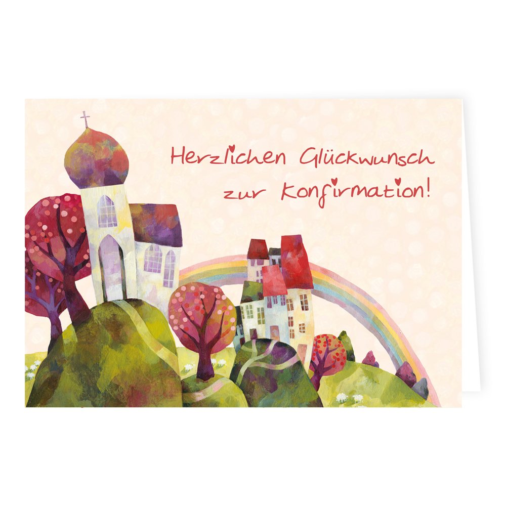gr-tz-verlag-konfirmationskarten-3er-set-kirche-regenbogen-baum image 2