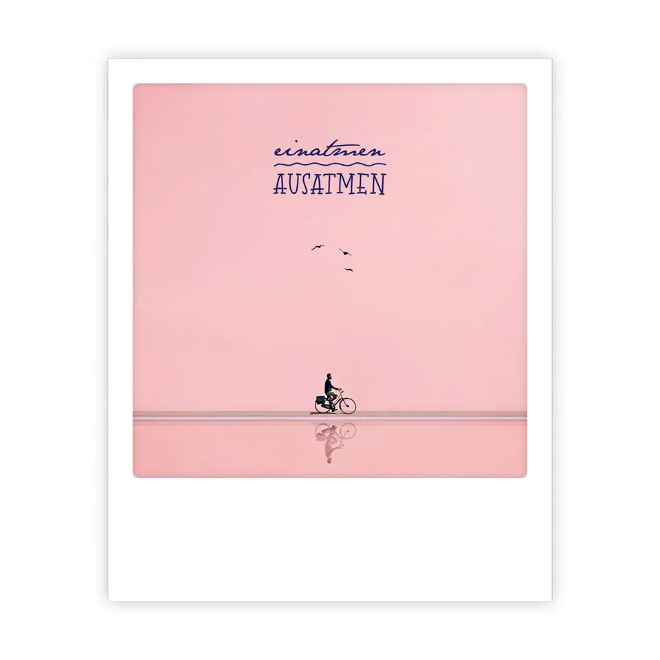 pickmotion-einatmen-ausatmen-postkarte-im-sofortbild-stil image 1