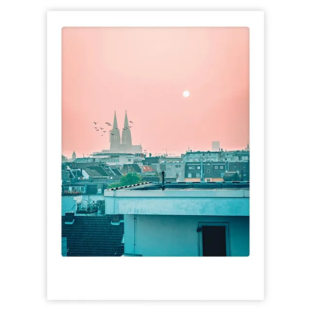 pickmotion-art-poster-pink-cologne-mit-echtglas-rahmen image 1