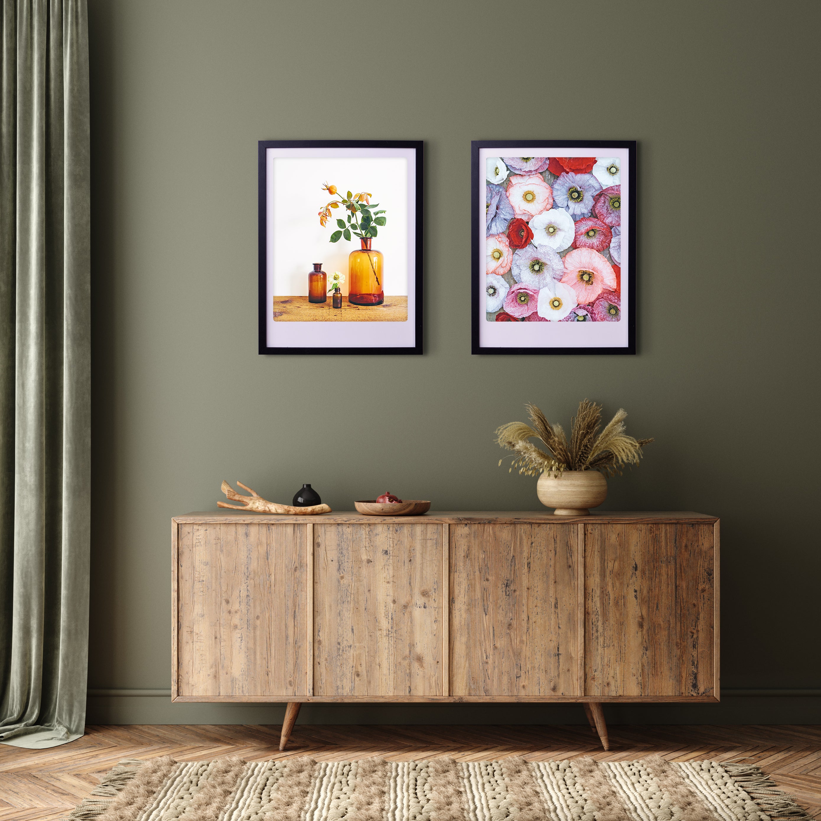 pickmotion-art-poster-orange-blossoms-wandbild-mit-echtglas-rahmen image 2