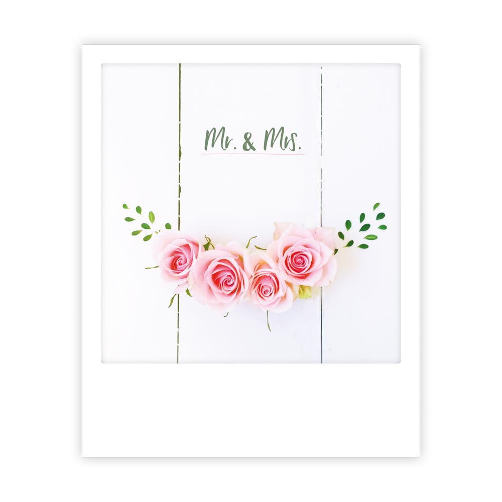 pickmotion-postkarte-mr-and-mrs-sofortbild-karte-hochzeit image 1
