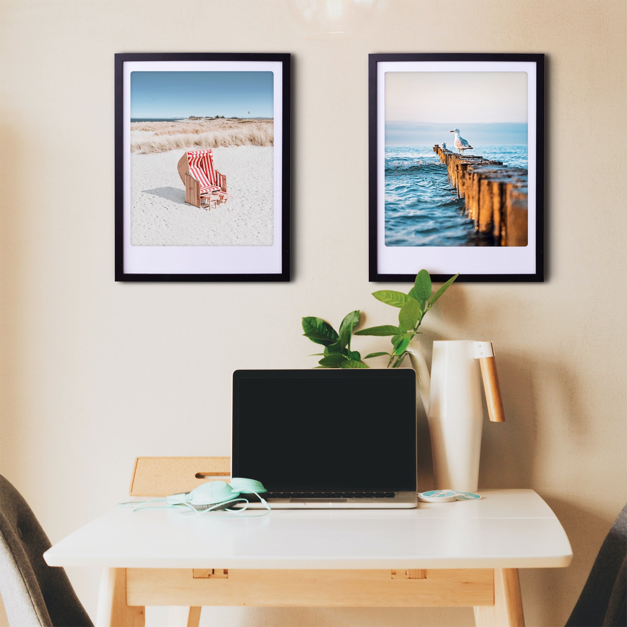pickmotion-art-poster-a-seagulls-view-mit-echtglas-rahmen image 2