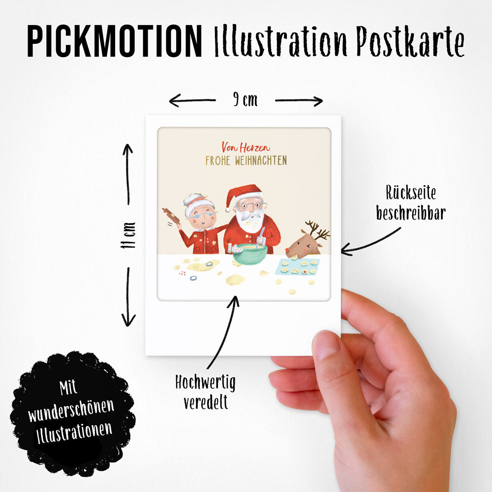 pickmotion-glanzvolle-weihnachzeit-5er-kleine-postkarten-set-9x11-cm image 4