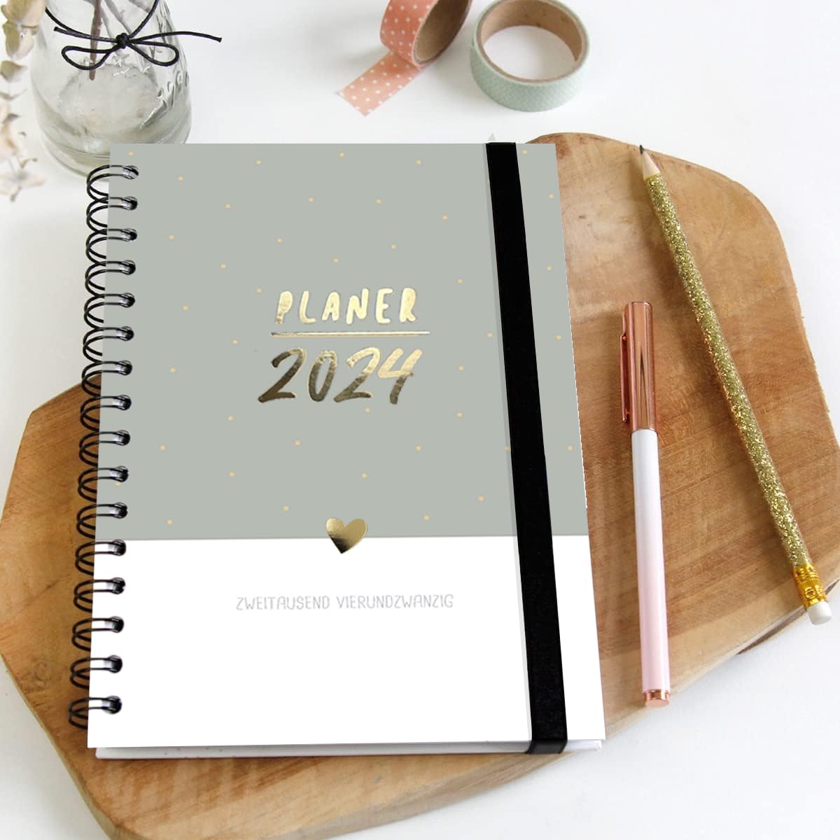 gr-tz-verlag-kalender-2024-buchkalender-a5-ringbuch-1-woche-2-seiten image 1