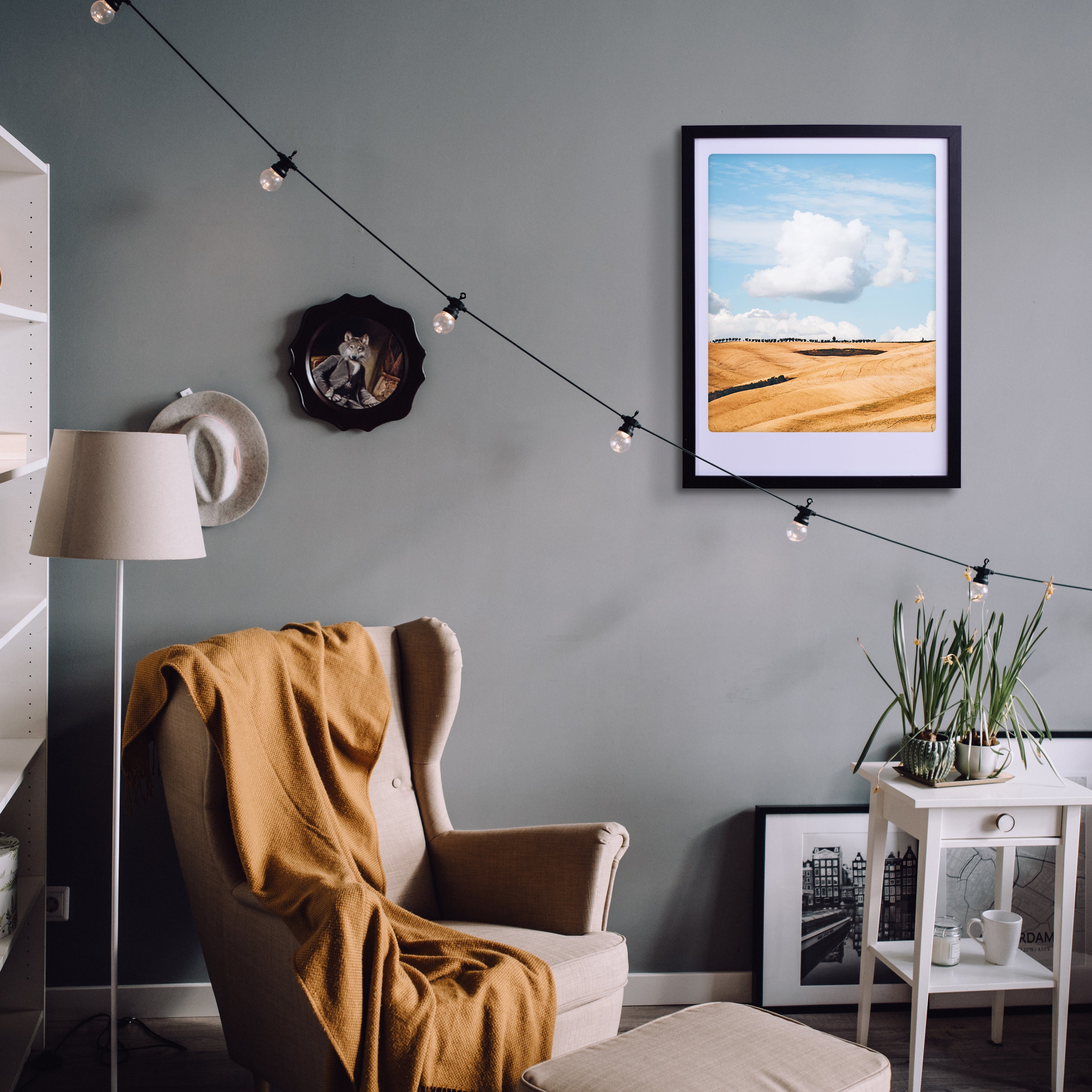 pickmotion-art-poster-soft-cloud-mit-echtglas-rahmen image 2
