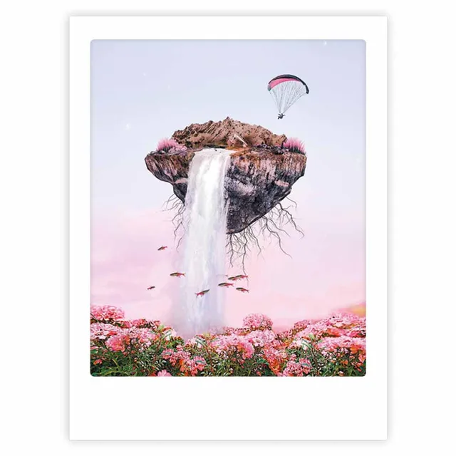 pickmotion-art-poster-fantasy-waterfall-mit-echtglas-rahmen image 1