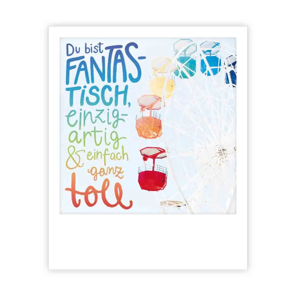 pickmotion-du-bist-fantastisch-postkarte-sofortbild-stil image 1