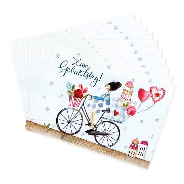 gr-tz-verlag-gl-ckwunschkarten-geburtstag-10er-set-fahrrad-happy-birthday-mit-um image 1