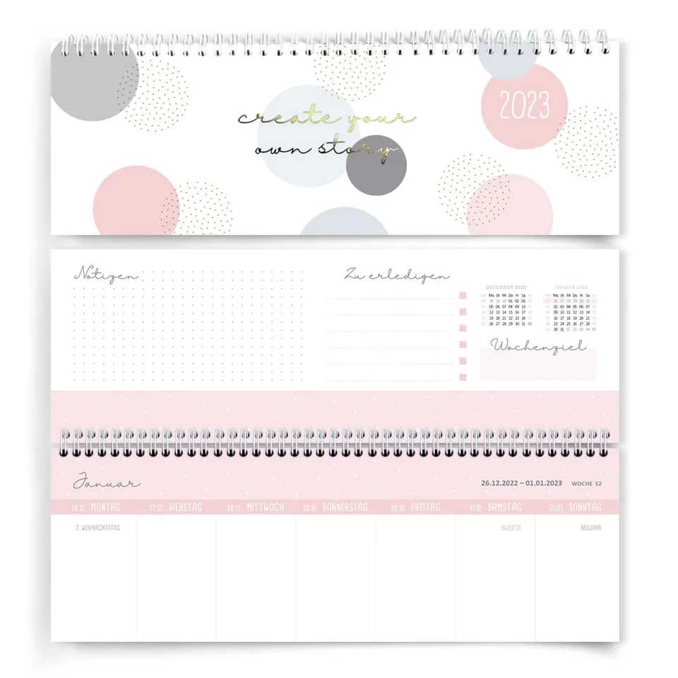 gr-tz-verlag-luxus-tischkalender-wochenkalender-quer-tischquerkalender-10-5x32-c image 1