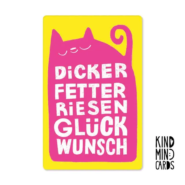 pickmotion-neon-kind-mind-cards-dicker-fetter-riesen-glueckwunsch image 1