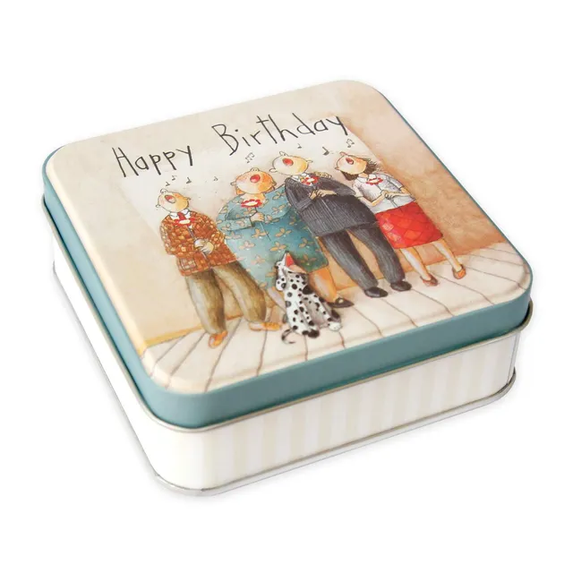 gr-tz-verlag-blechdose-happy-birthday-retro-geschenkbox-quadratisch image 1