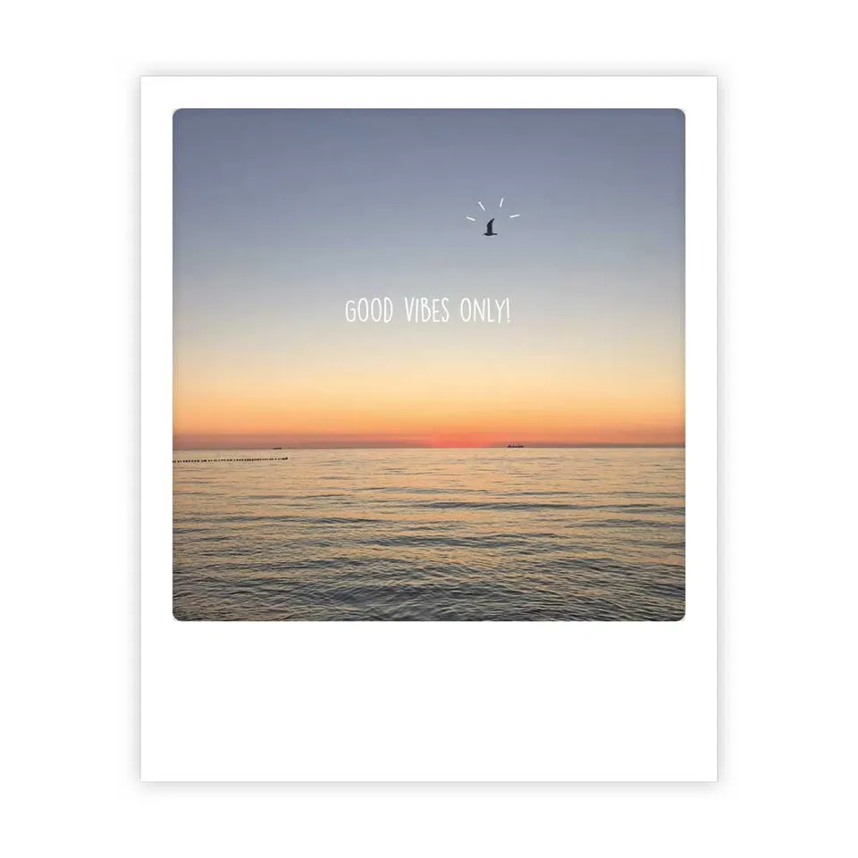 pickmotion-postkarte-good-vibes-only-ocean image 1