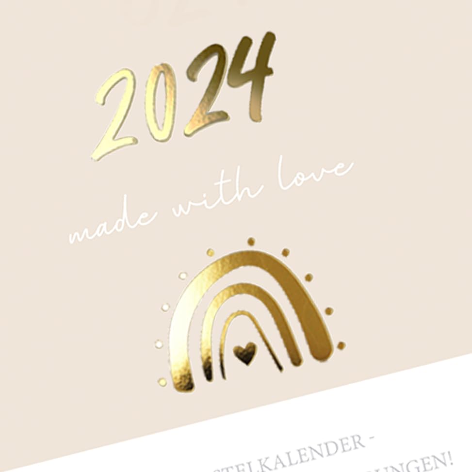 gr-tz-verlag-fotokalender-2024-blattgold-a4-quer-bastelkalender-beige image 8