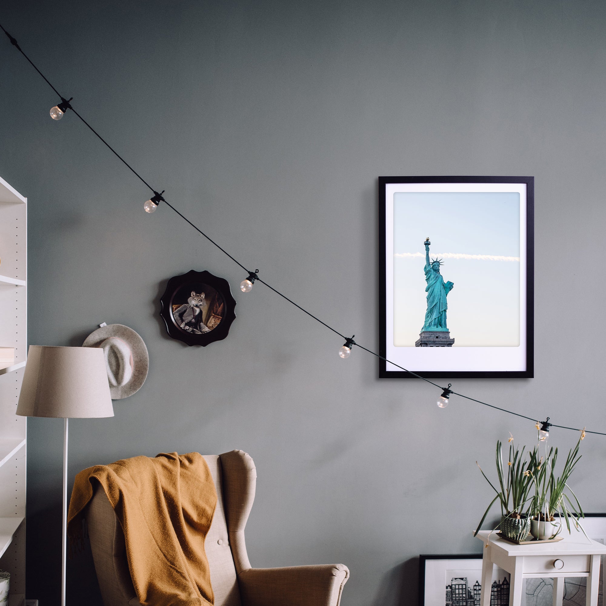 pickmotion-new-york-baby-art-poster-mit-echtglas-rahmen image 2