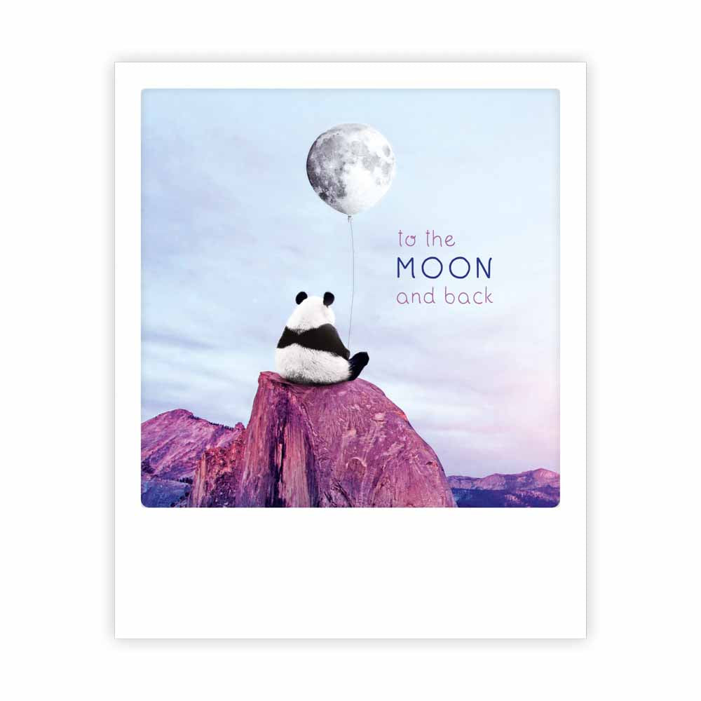 pickmotion-to-the-moon-panda-postkarte-sofortbild-stil image 1