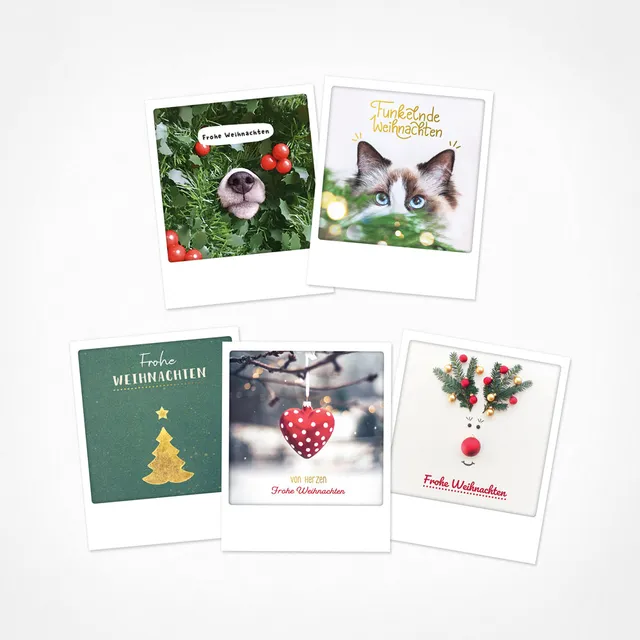 pickmotion-heimelige-gr-e-5er-postkarten-set-weihnachten-10-5x13-cm image 1