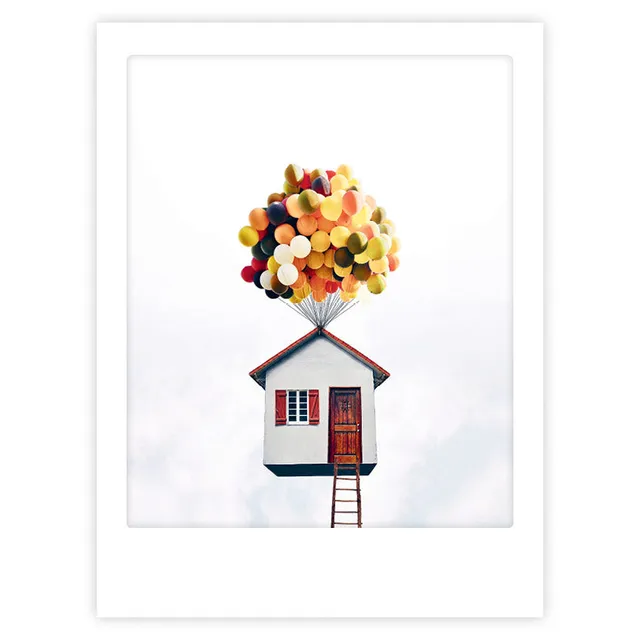 pickmotion-up-up-and-away-art-poster-mit-echtglas-rahmen image 1