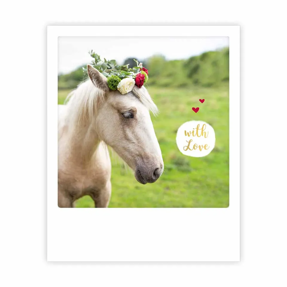 pickmotion-postkarte-with-love-sofortbild-stil-mit-spruch image 1