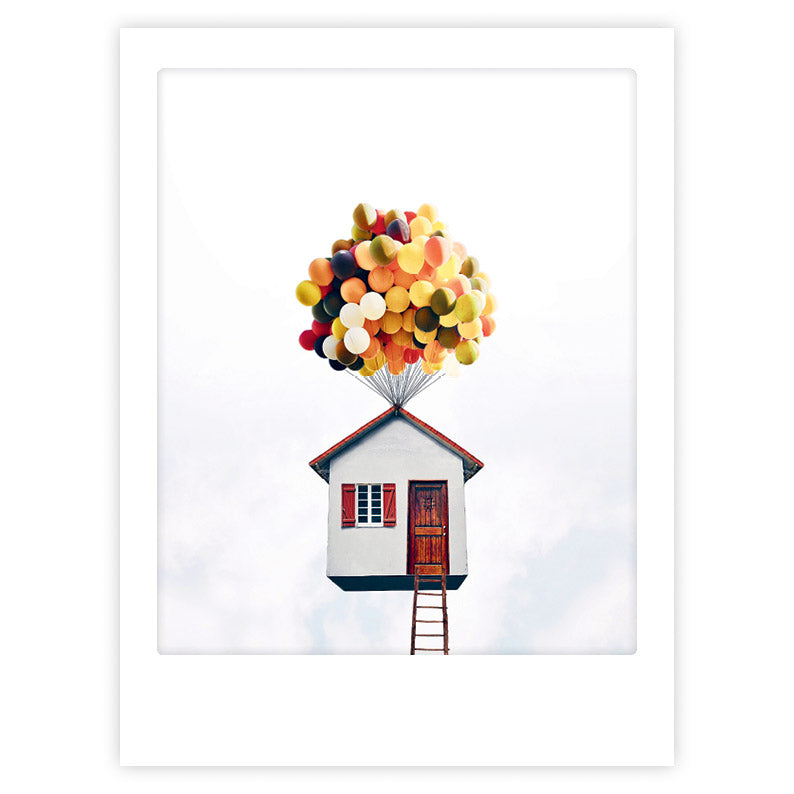 pickmotion-up-up-and-away-art-poster-mit-echtglas-rahmen image 1