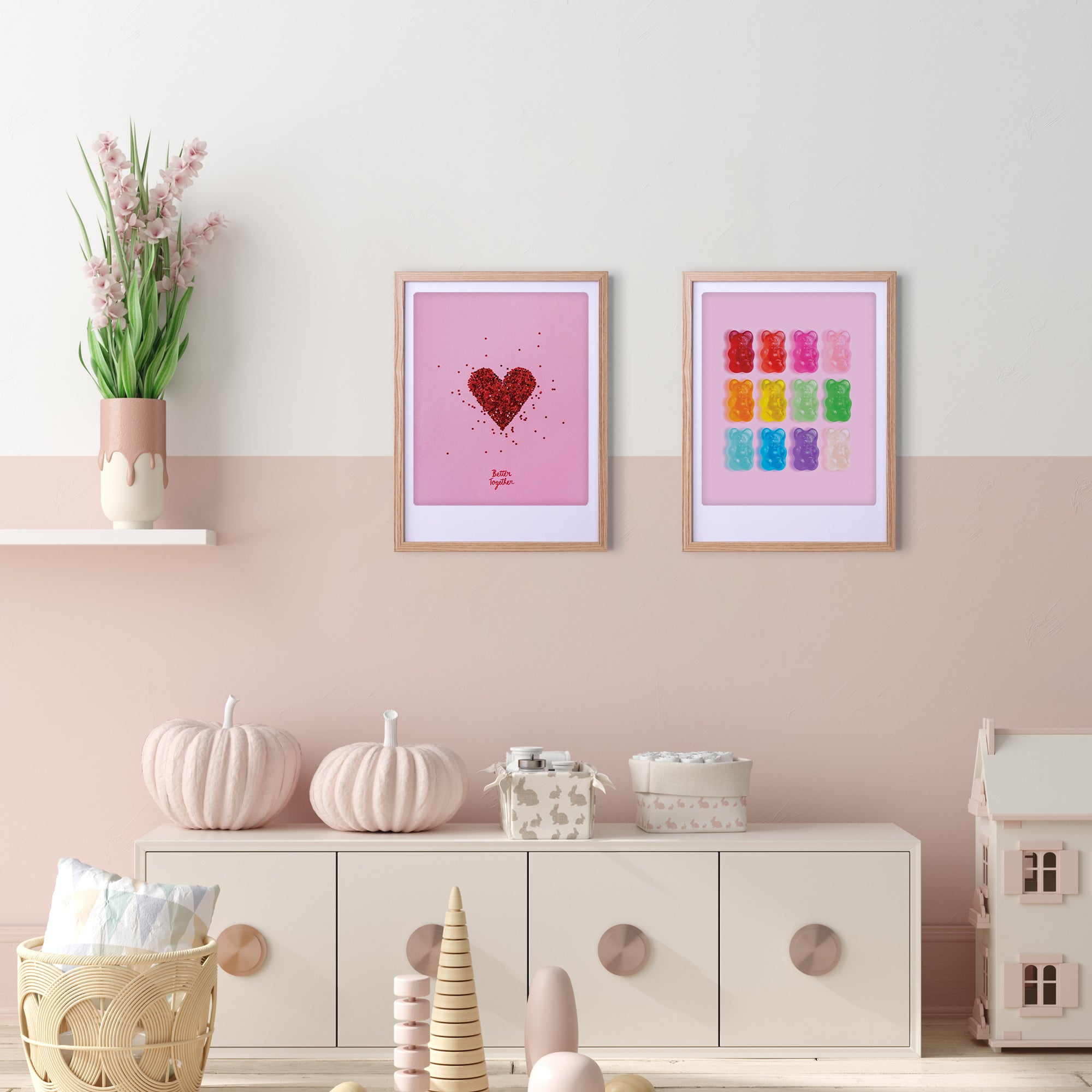 pickmotion-gummi-bear-art-poster-mit-echtglas-rahmen image 2