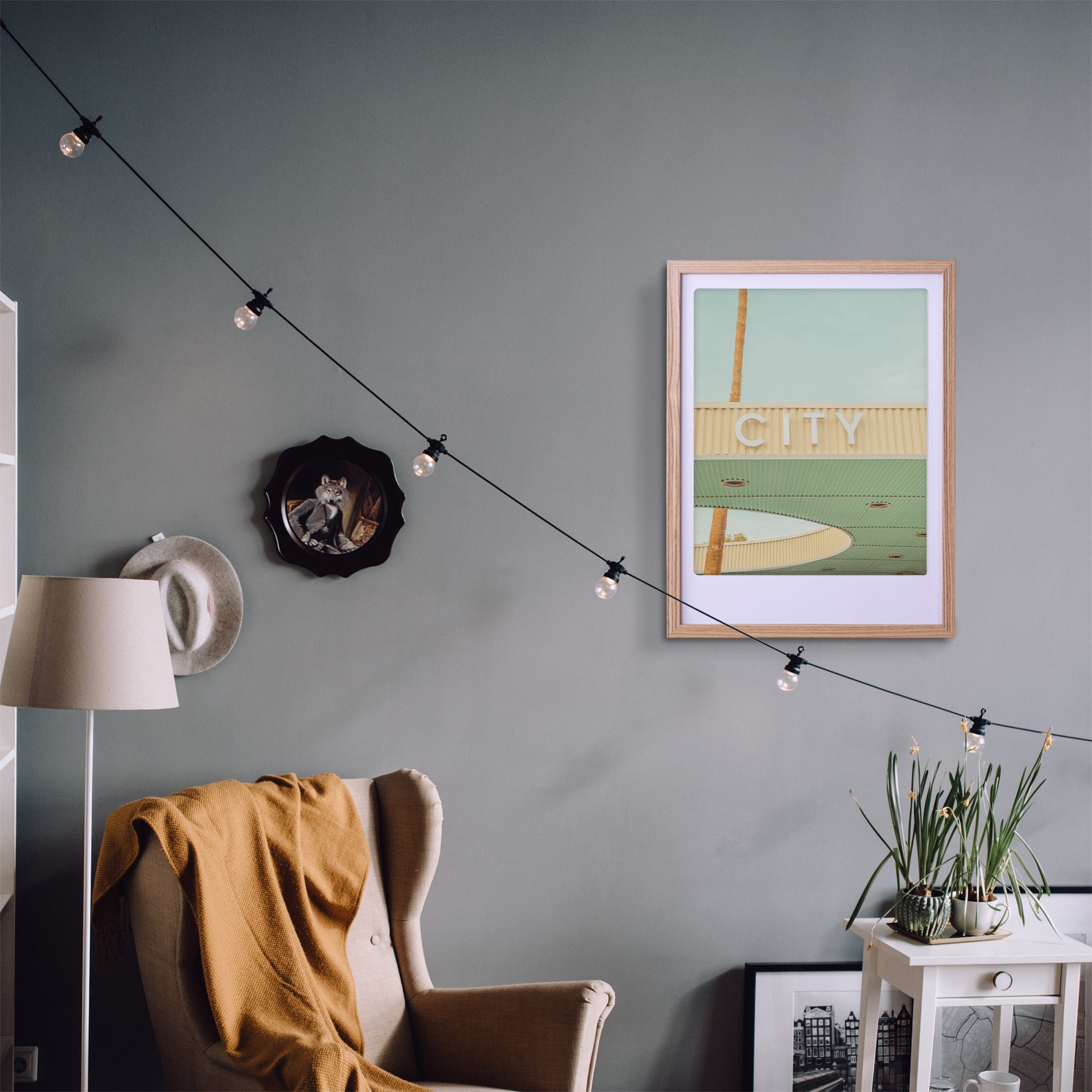 pickmotion-pastel-city-art-poster-mit-echtglas-rahmen image 2