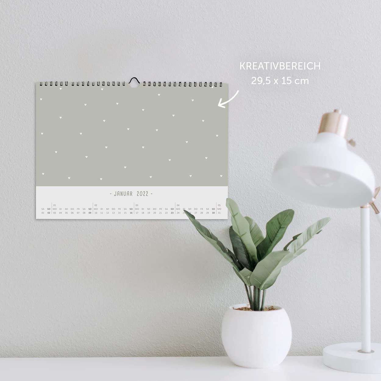 gr-tz-verlag-bastelkalender-2022-din-a4-quer-goldherzen-wandkalender image 3